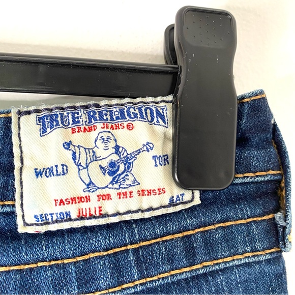 True Religion Julie Dark Wash Cropped Ankle Jeans - Picture 5 of 6